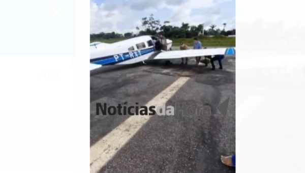 Aviões atolam em pista precária e cancelam voos noturnos em Marechal Taumaturgo